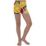 Oranges, Grapefruits, Lemons, Limes, Fruits Kids  Lightweight Velour Yoga Shorts