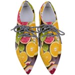 Oranges, Grapefruits, Lemons, Limes, Fruits Pointed Oxford Shoes