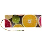 Oranges, Grapefruits, Lemons, Limes, Fruits Roll Up Canvas Pencil Holder (M)