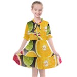 Oranges, Grapefruits, Lemons, Limes, Fruits Kids  All Frills Chiffon Dress
