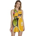 Oranges, Grapefruits, Lemons, Limes, Fruits Sleeveless High Waist Mini Dress