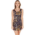 Paisley Texture, Floral Ornament Texture Bodycon Dress