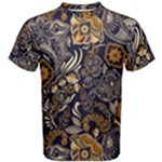 Paisley Texture, Floral Ornament Texture Men s Cotton T-Shirt