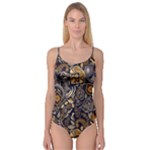 Paisley Texture, Floral Ornament Texture Camisole Leotard 