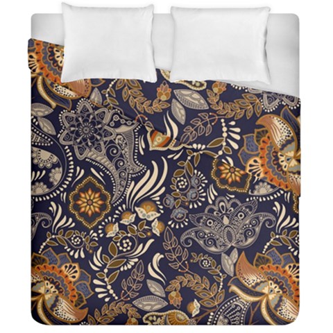 Paisley Texture, Floral Ornament Texture Duvet Cover Double Side (California King Size) from ArtsNow.com