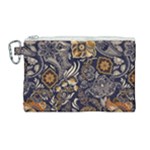 Paisley Texture, Floral Ornament Texture Canvas Cosmetic Bag (Large)