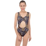 Paisley Texture, Floral Ornament Texture Center Cut Out Swimsuit