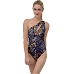 Paisley Texture, Floral Ornament Texture To One Side Swimsuit