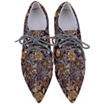 Paisley Texture, Floral Ornament Texture Pointed Oxford Shoes
