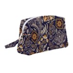 Paisley Texture, Floral Ornament Texture Wristlet Pouch Bag (Medium)