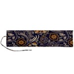 Paisley Texture, Floral Ornament Texture Roll Up Canvas Pencil Holder (L)