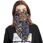Paisley Texture, Floral Ornament Texture Face Covering Bandana (Triangle)