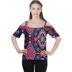 Pattern, Ornament, Motif, Colorful Cutout Shoulder T-Shirt