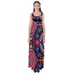 Pattern, Ornament, Motif, Colorful Empire Waist Maxi Dress