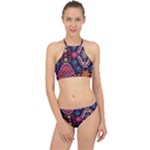 Pattern, Ornament, Motif, Colorful Halter Bikini Set