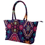 Pattern, Ornament, Motif, Colorful Canvas Shoulder Bag