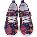 Pattern, Ornament, Motif, Colorful Women s Velcro Strap Shoes