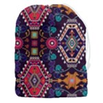 Pattern, Ornament, Motif, Colorful Drawstring Pouch (3XL)