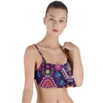 Pattern, Ornament, Motif, Colorful Layered Top Bikini Top 