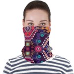 Pattern, Ornament, Motif, Colorful Face Seamless Bandana (Adult)