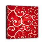 Patterns, Corazones, Texture, Red, Mini Canvas 6  x 6  (Stretched)