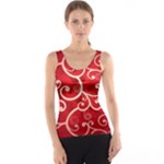 Patterns, Corazones, Texture, Red, Women s Basic Tank Top