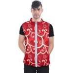 Patterns, Corazones, Texture, Red, Men s Puffer Vest