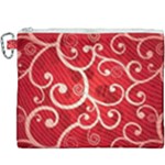 Patterns, Corazones, Texture, Red, Canvas Cosmetic Bag (XXXL)