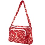 Patterns, Corazones, Texture, Red, Front Pocket Crossbody Bag