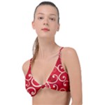 Patterns, Corazones, Texture, Red, Knot Up Bikini Top