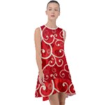Patterns, Corazones, Texture, Red, Frill Swing Dress
