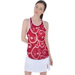 Patterns, Corazones, Texture, Red, Racer Back Mesh Tank Top