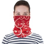 Patterns, Corazones, Texture, Red, Face Seamless Bandana (Adult)