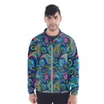 Patterns, Green Background, Texture Men s Windbreaker