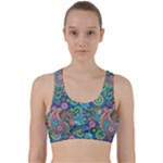 Patterns, Green Background, Texture Back Weave Sports Bra