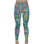 Patterns, Green Background, Texture Lightweight Velour Classic Yoga Leggings