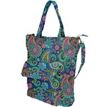 Patterns, Green Background, Texture Shoulder Tote Bag
