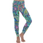 Patterns, Green Background, Texture Kids  Lightweight Velour Classic Yoga Leggings