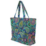 Patterns, Green Background, Texture Zip Up Canvas Bag