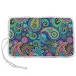 Patterns, Green Background, Texture Pen Storage Case (M)