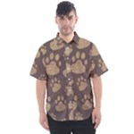 Paws Patterns, Creative, Footprints Patterns Men s Short Sleeve Shirt