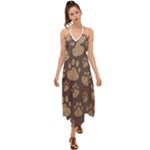 Paws Patterns, Creative, Footprints Patterns Halter Tie Back Dress 