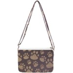 Paws Patterns, Creative, Footprints Patterns Double Gusset Crossbody Bag