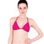 Pink Pattern, Abstract, Background, Bright, Desenho Classic Bikini Top