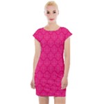 Pink Pattern, Abstract, Background, Bright, Desenho Cap Sleeve Bodycon Dress