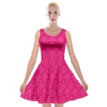 Pink Pattern, Abstract, Background, Bright, Desenho Velvet Skater Dress
