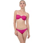 Pink Pattern, Abstract, Background, Bright, Desenho Classic Bandeau Bikini Set
