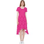 Pink Pattern, Abstract, Background, Bright, Desenho High Low Boho Dress
