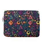 Random, Abstract, Forma, Cube, Triangle, Creative 15  Vertical Laptop Sleeve Case With Pocket