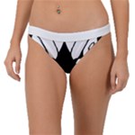 Black Silhouette Artistic Hand Draw Symbol Wb Band Bikini Bottoms